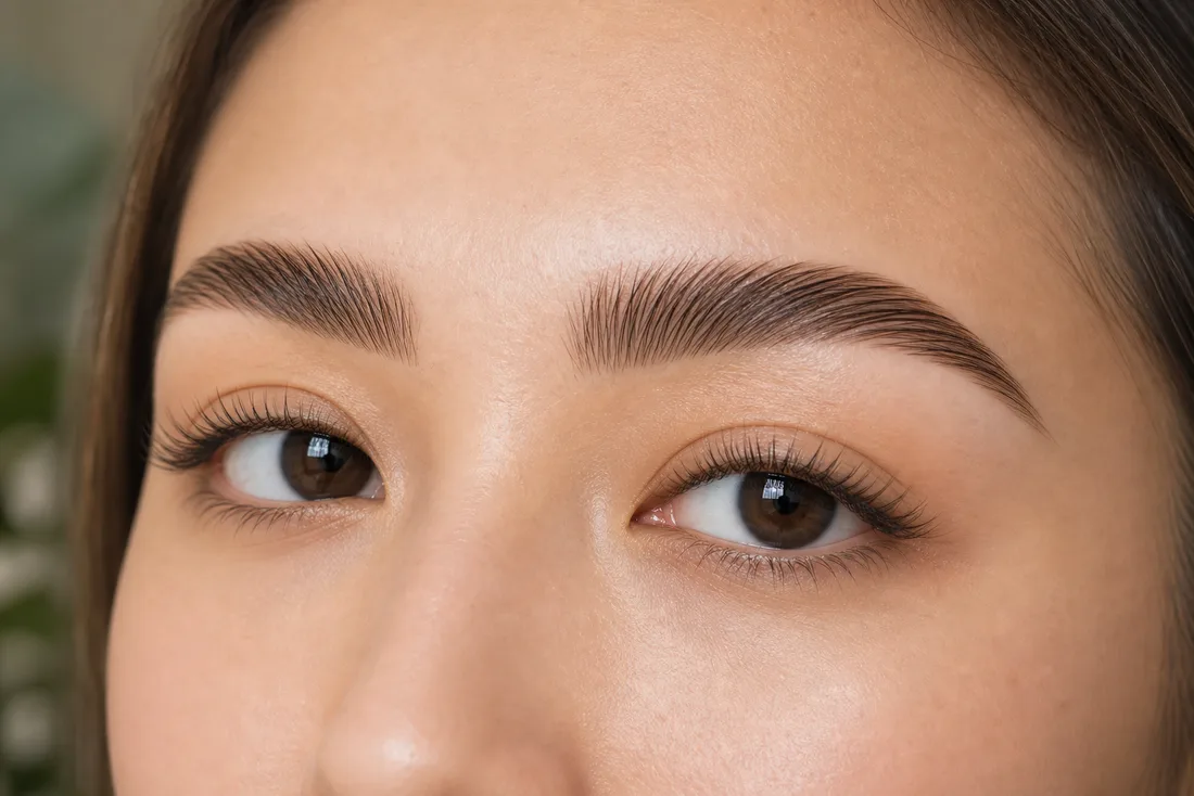Brow lamination result.