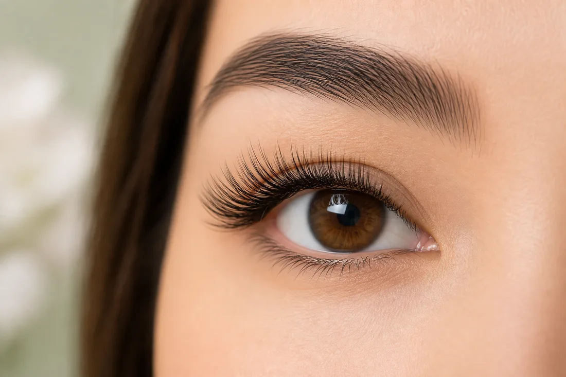 Classic lash extension result.