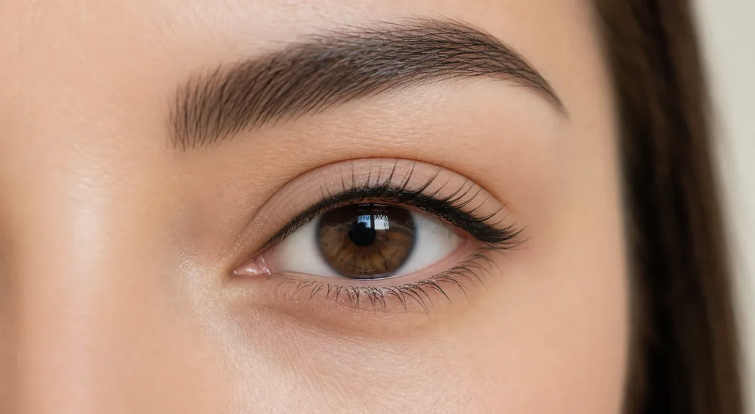 Permanent eyeliner service result.
