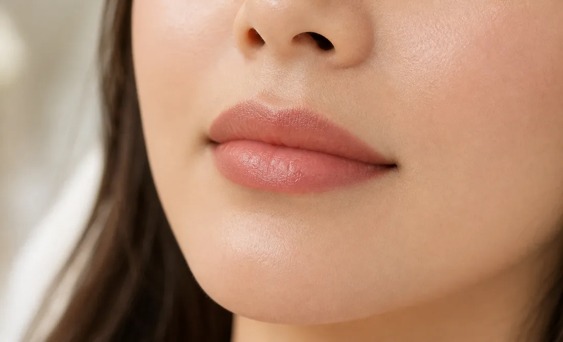 Soft lip blush service result.