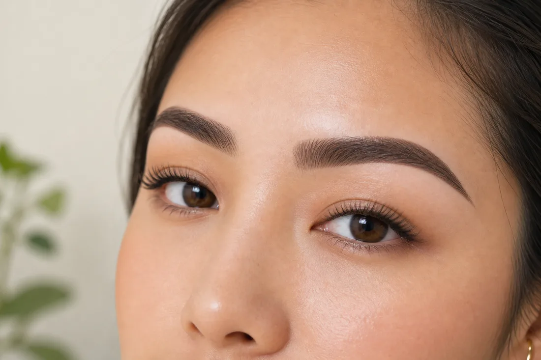 Soft powder brow service result.